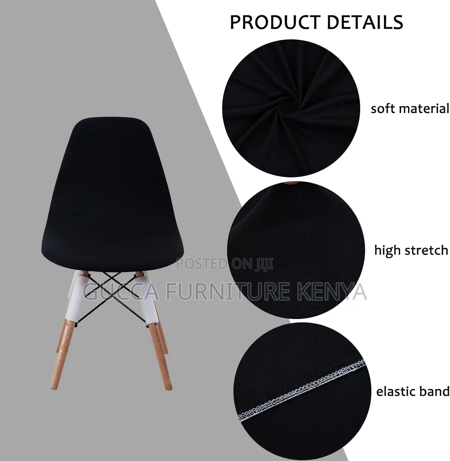 Home Chairs: Black Eames Plastic Home Modern Dining Chair