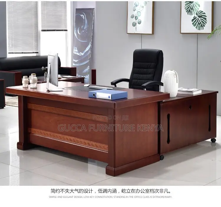 Office Tables:140cm L-Shaped Chairman's Executive Desk