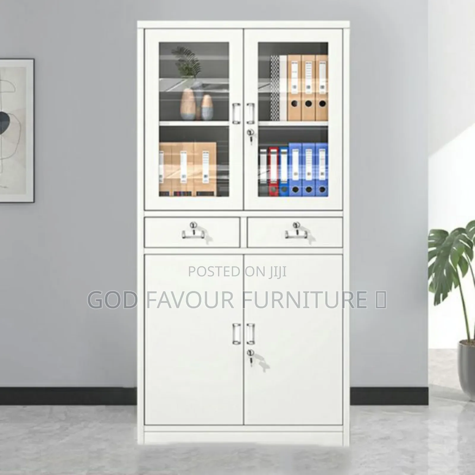 Double Door Office File Cabinet Qy9k