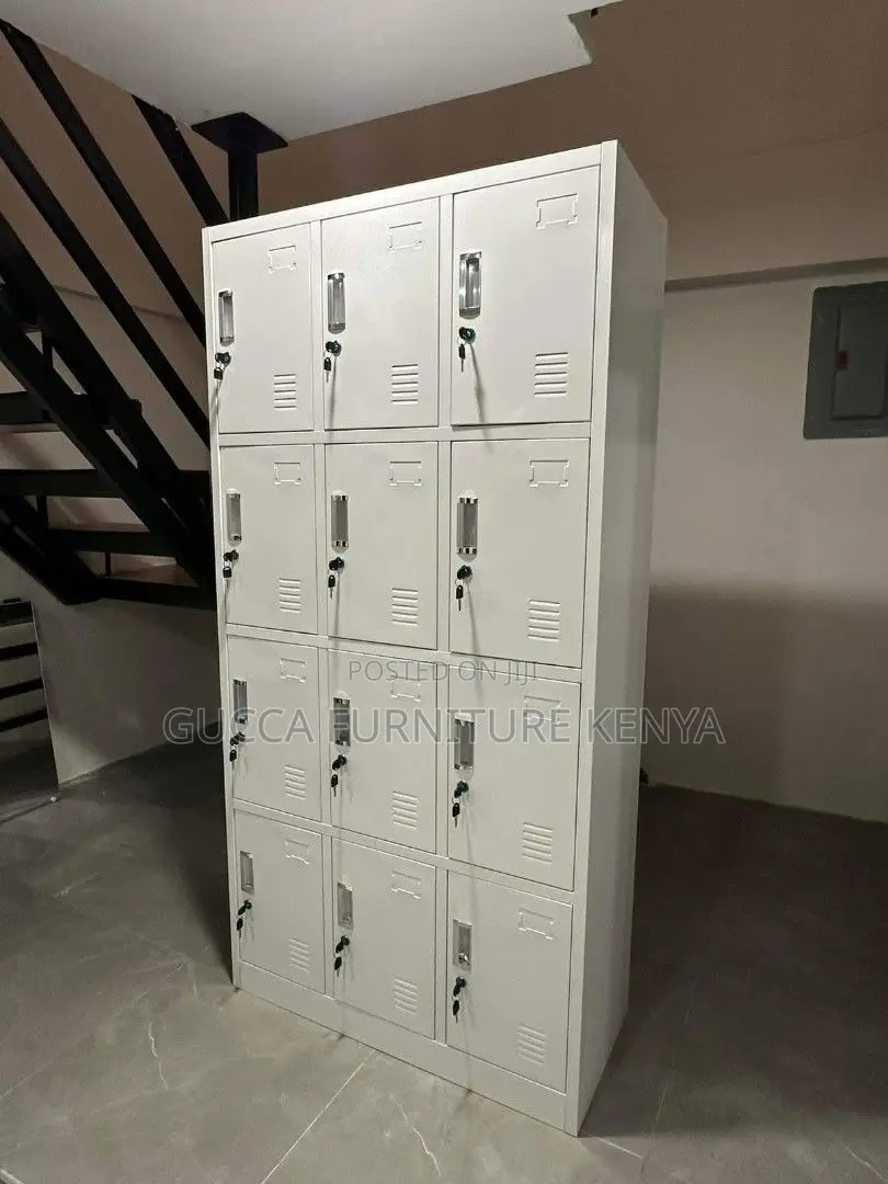 Cabinets:12-Lockable Doors Steel Storage Office Cabinet