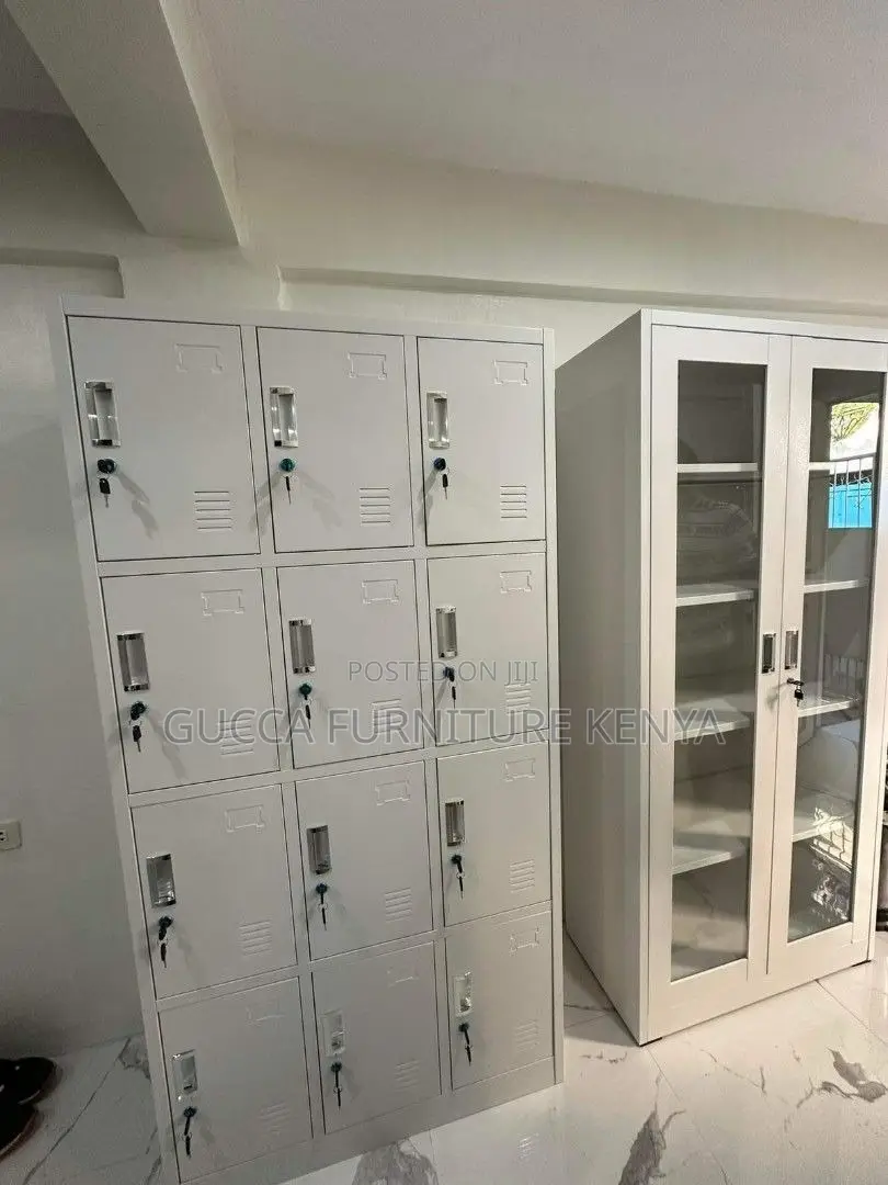 Cabinets:12-Lockable Doors Steel Storage Office Cabinet