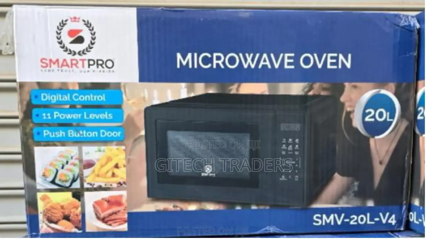 20 Litres Smart Pro Digital Black Microwave