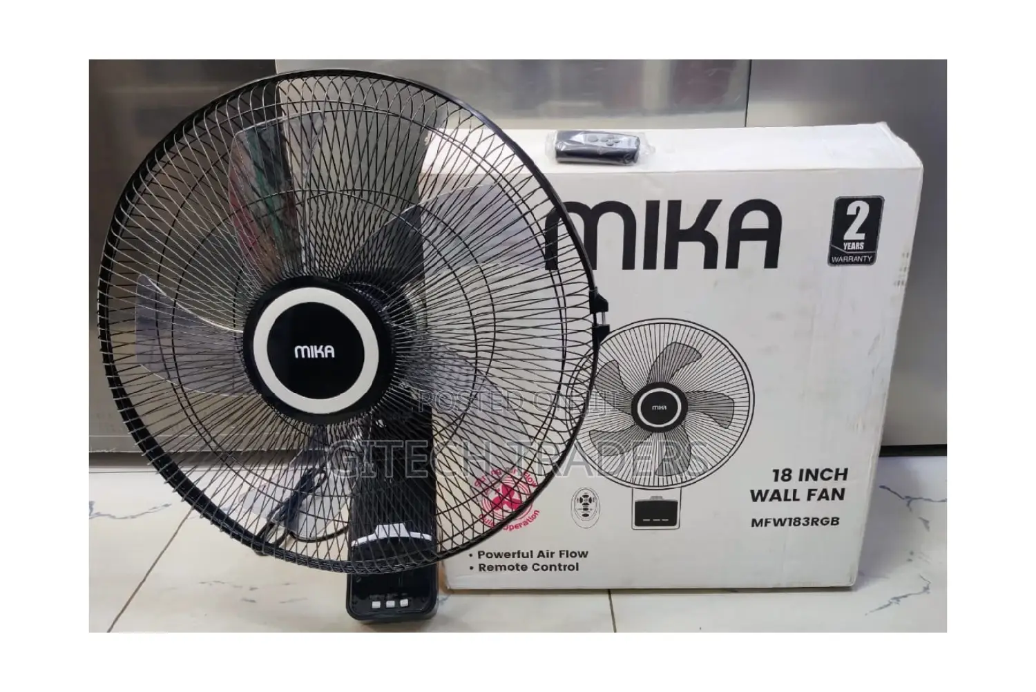 Mika 18" Wall Fan With Remote