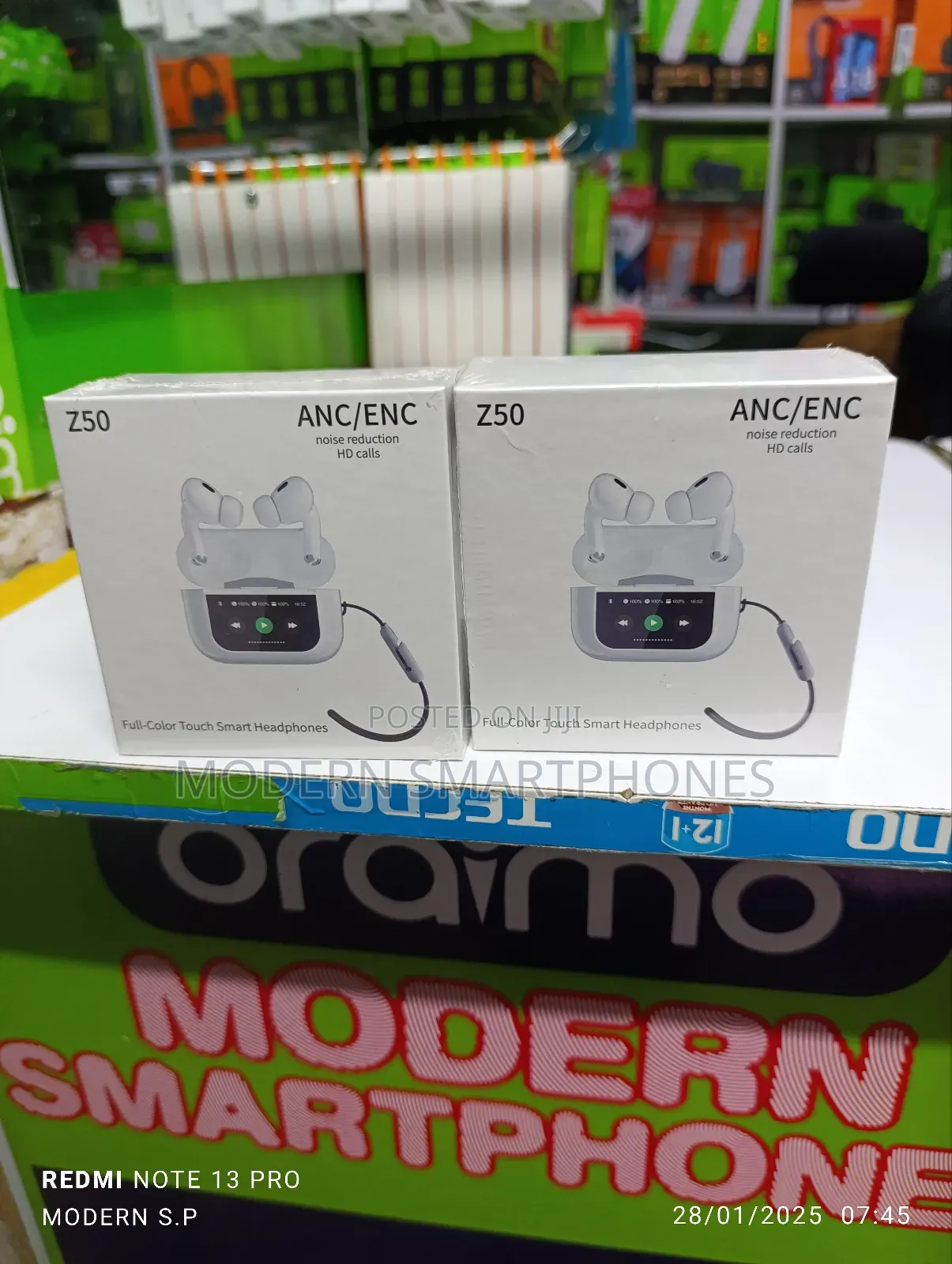 Amaya Z50 Wireless Bluetooth Earbuds Earphones Touch Display
