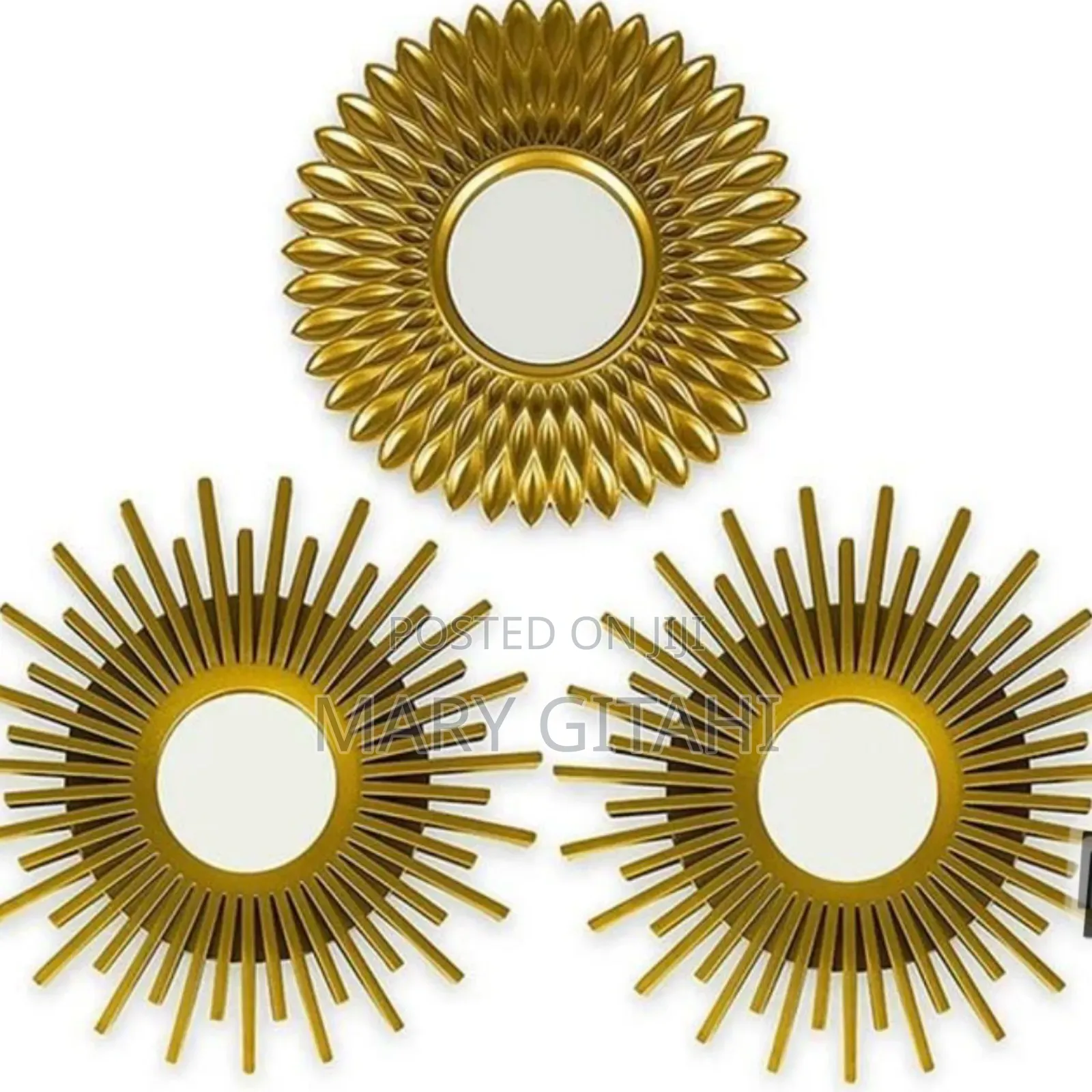 3 in 1 Mirrors Set. Diameter 25cm Each