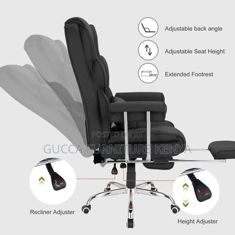 Office Chairs:Executive PU Leather Officechair With Headrest