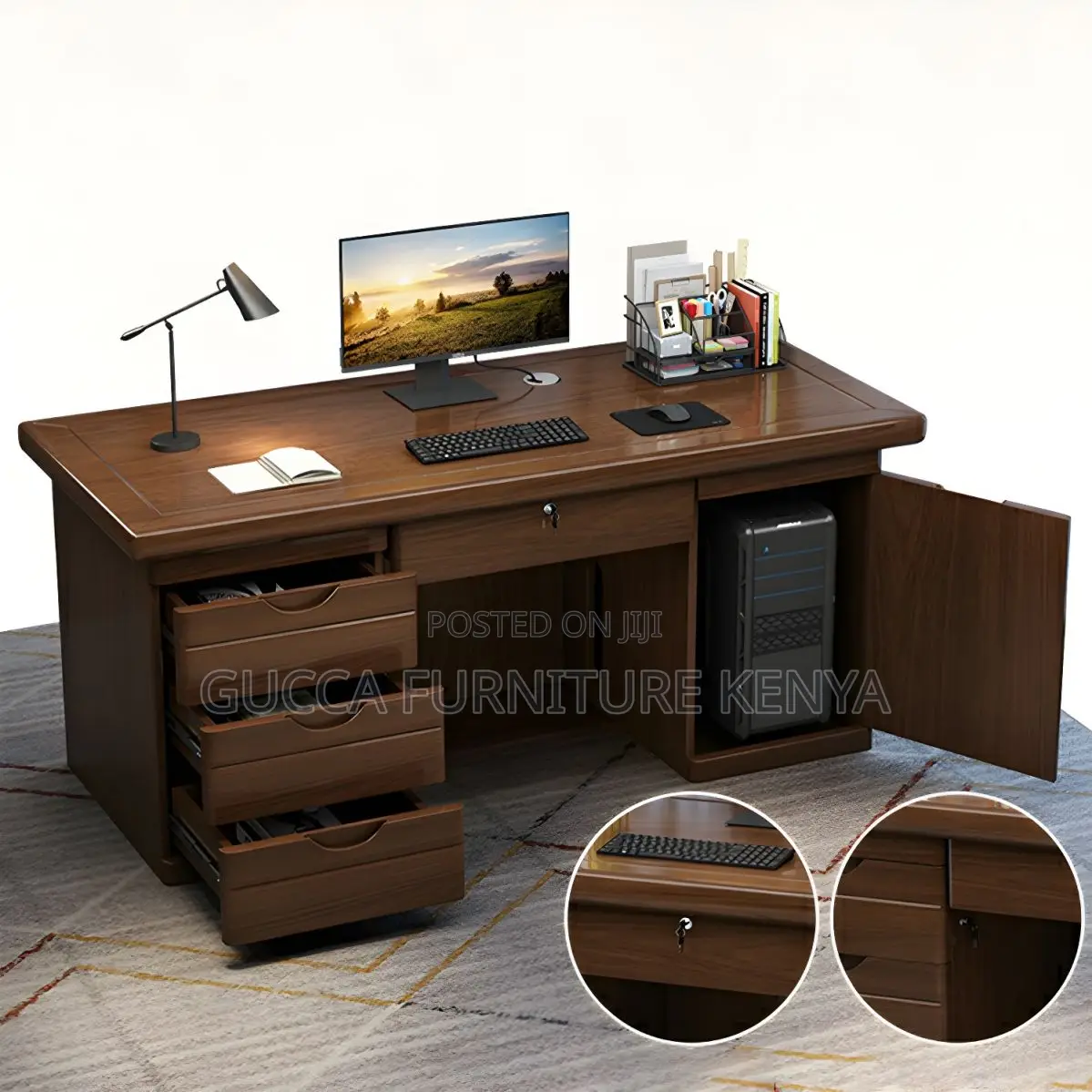 Office Tables:1400mm Modern Wood Executive Computer Desk