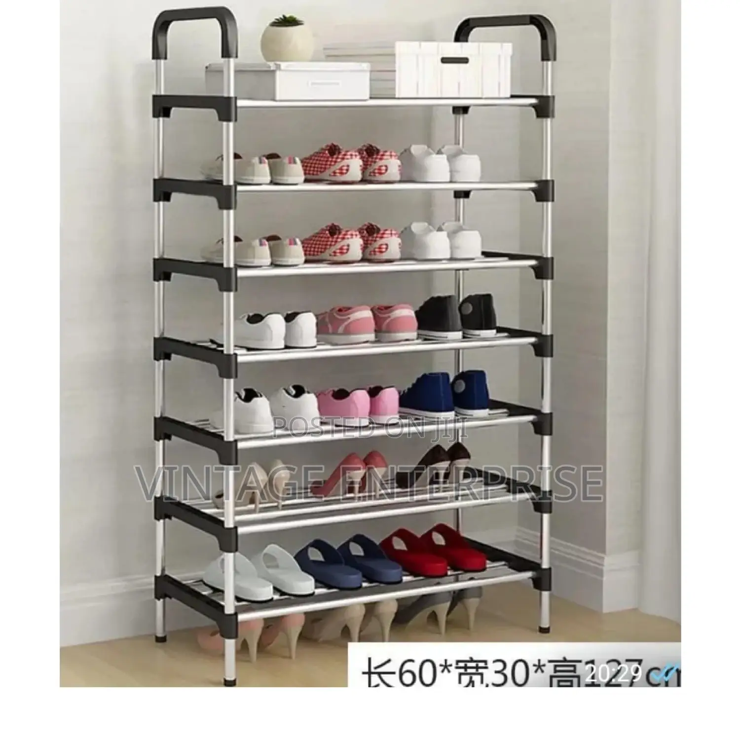 Metallic Shoe Rack 7 Layer