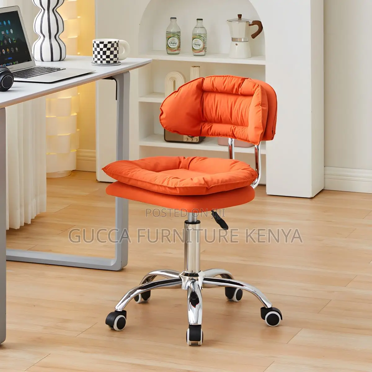 Home Chairs: Liftable Modern Upholstered Office Stool