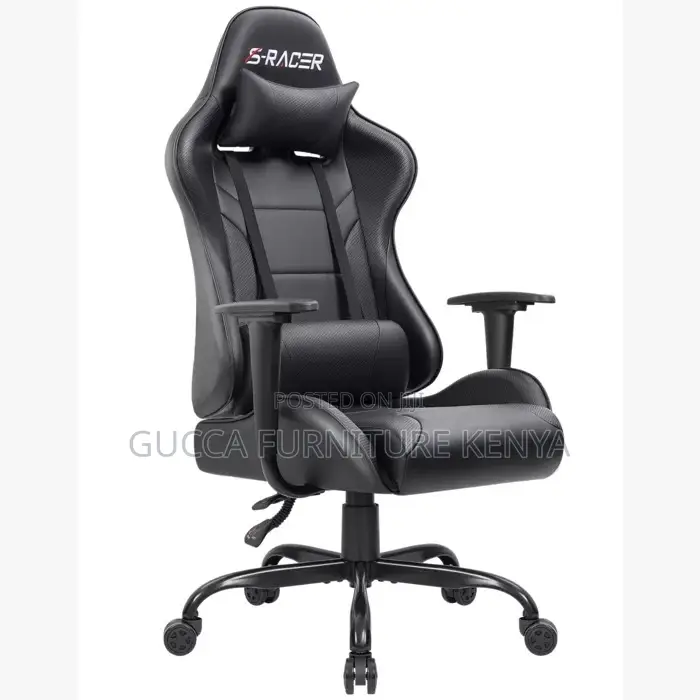 Office Chairs: Ergonomic Faux Leather PC Racing Game Chair