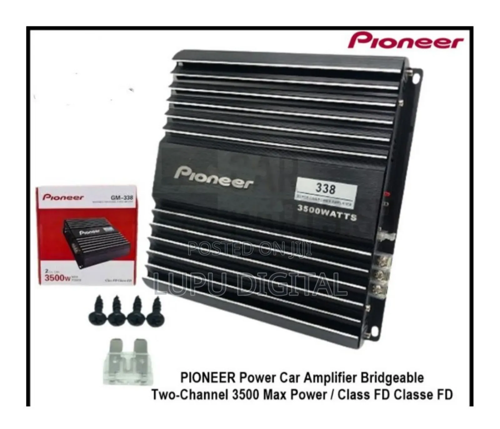 Pioneer GM-338 Power Car Amplifier Bridgeable Two-Channel