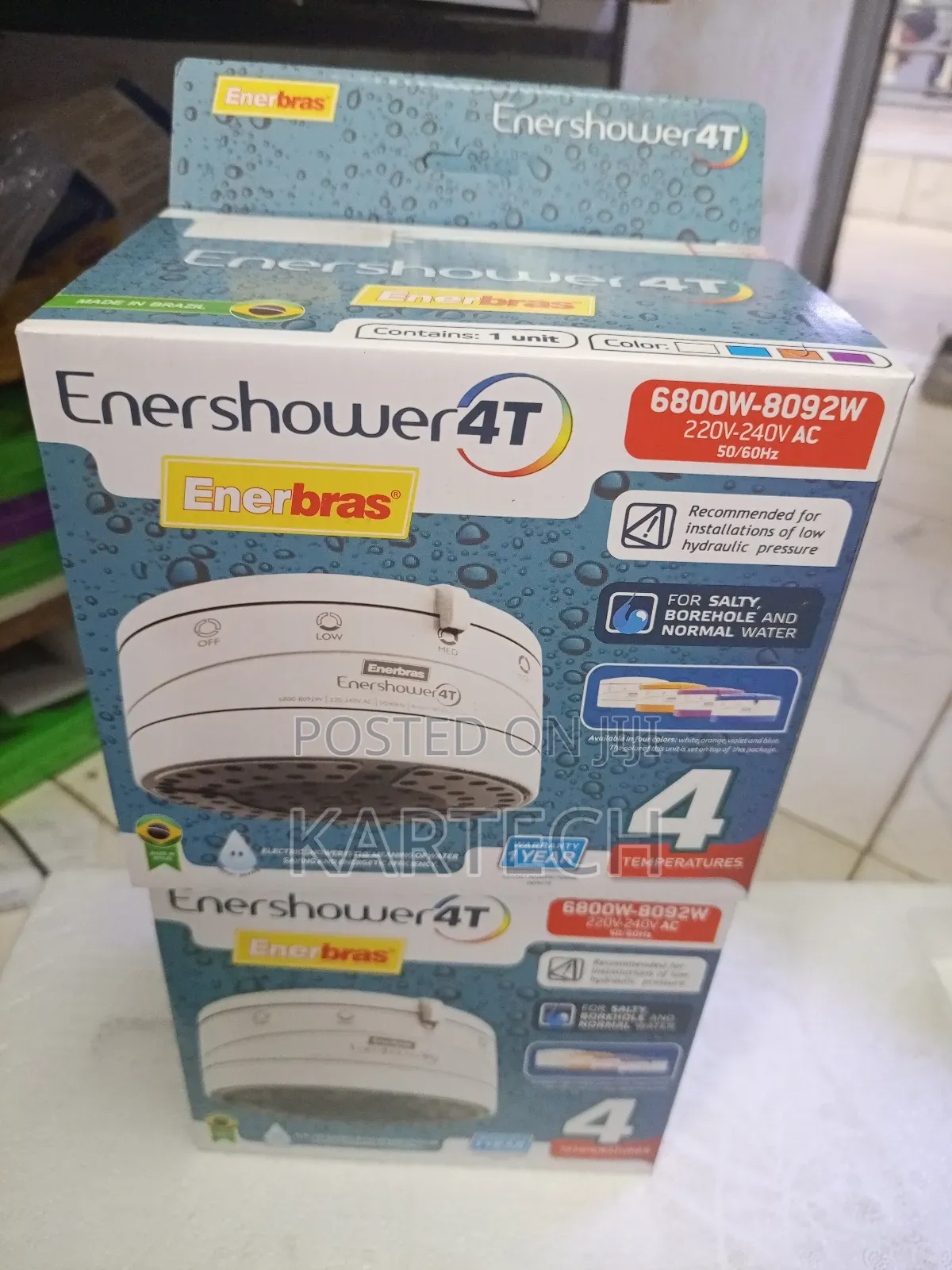 Enershower Enerbras Shower Head 6800w -8092w 240v