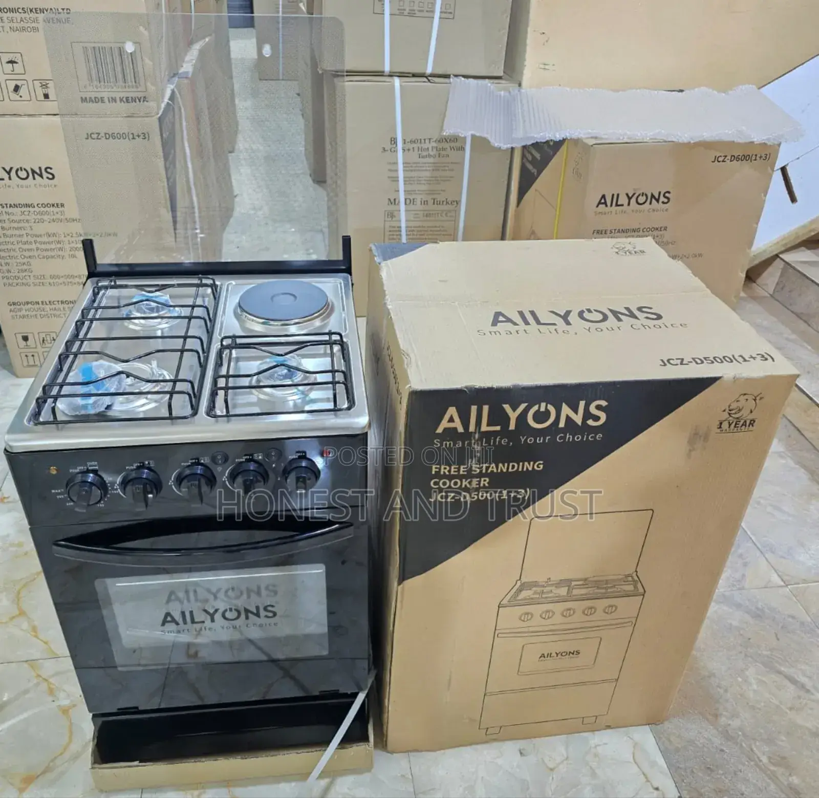 Free Standing Cooker - Ailyons 3G1E Gas Cooker