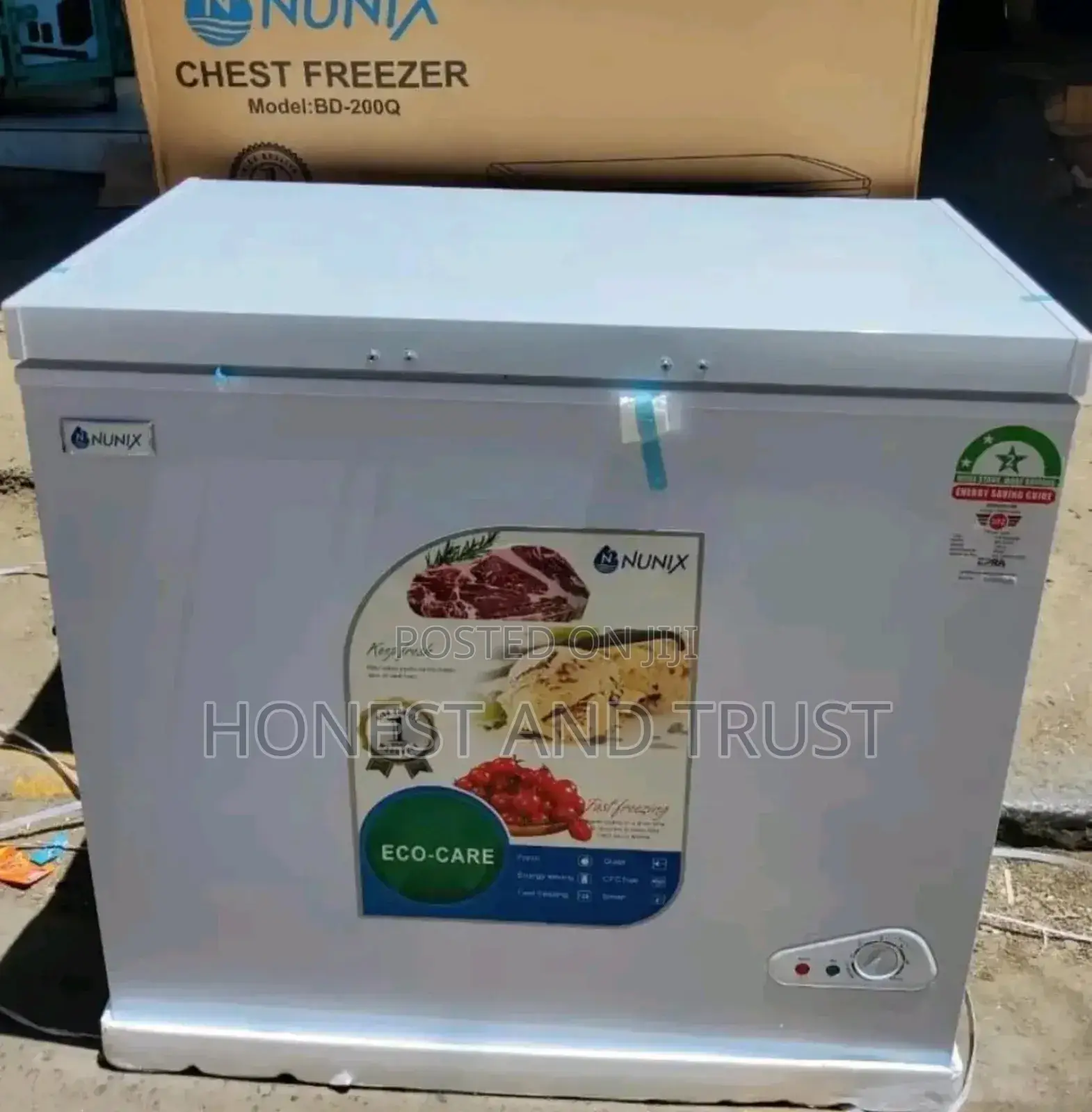 Freezer 200L, Nunix 200L Chest Deep Freezer White