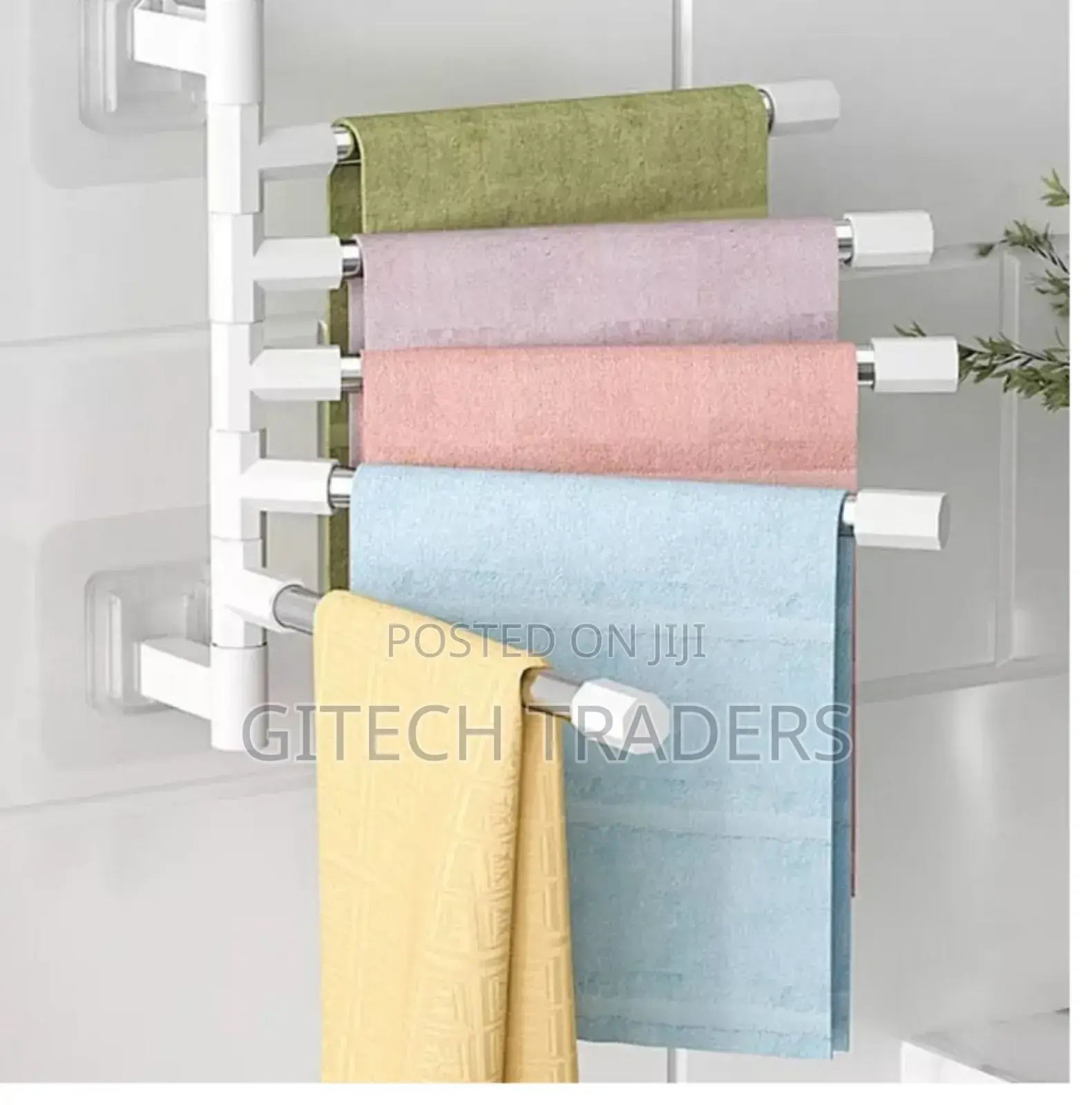 *5 Bar Rotatable Cloth Hanger Available in White