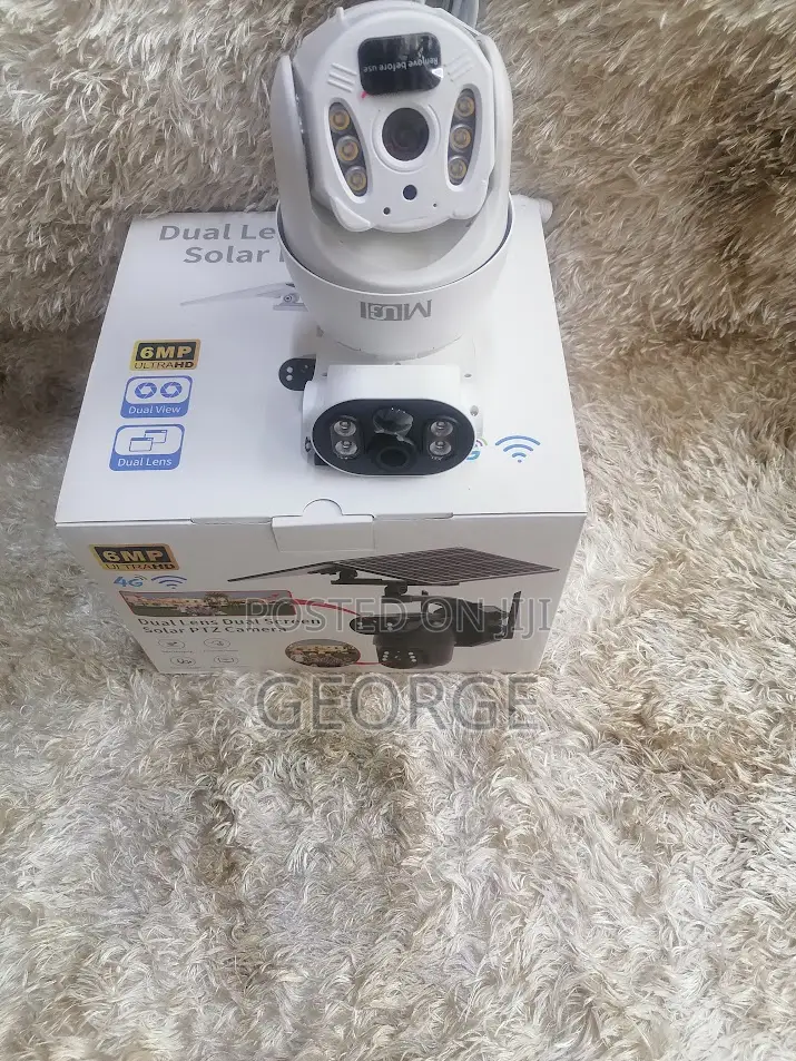 6mp Ubox Dual Lens Screen Recent Solar Power PTZ Camera