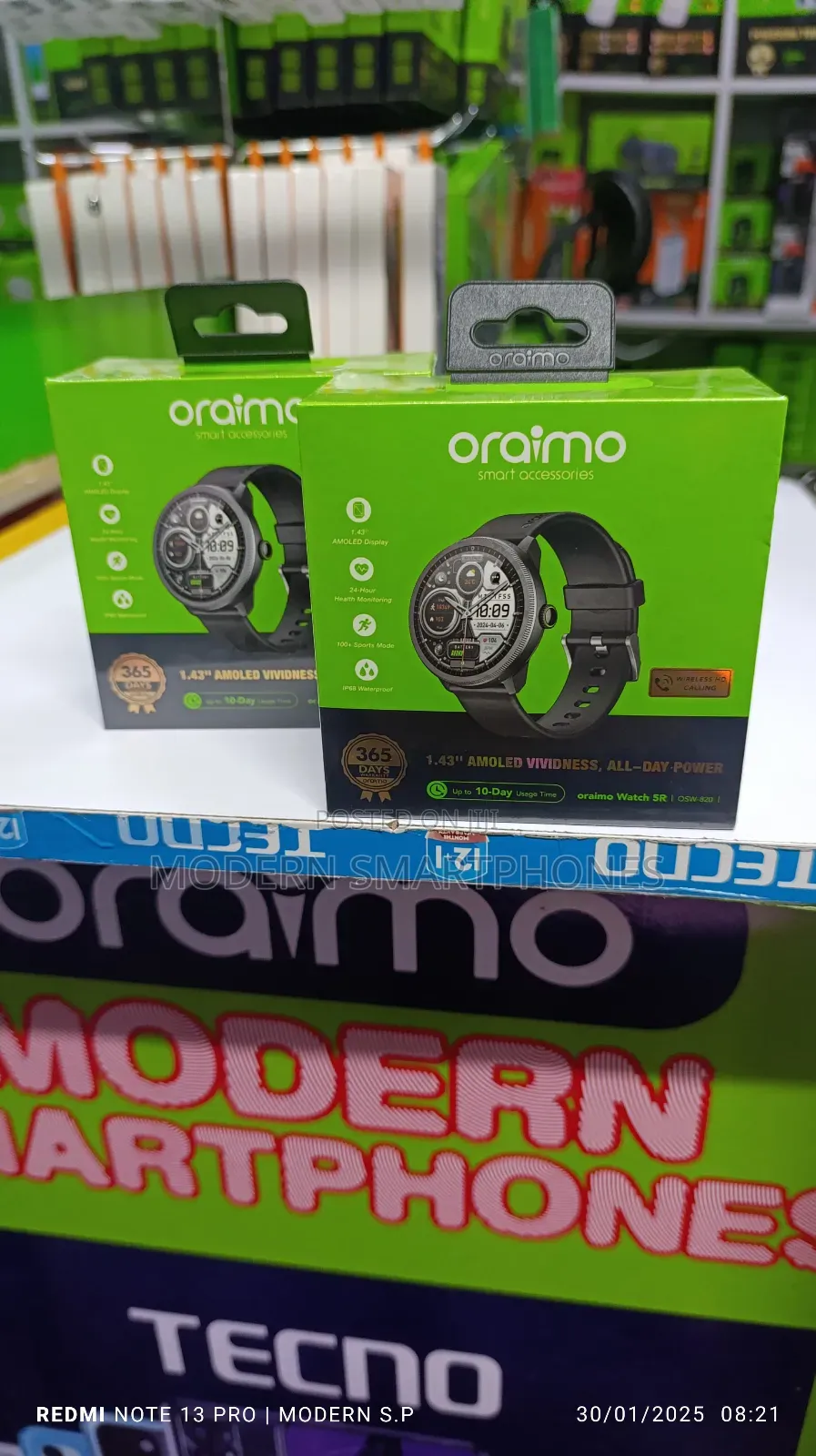 Oraimo Watch 5R 1.43'' Amoled IP68 Smart Watch
