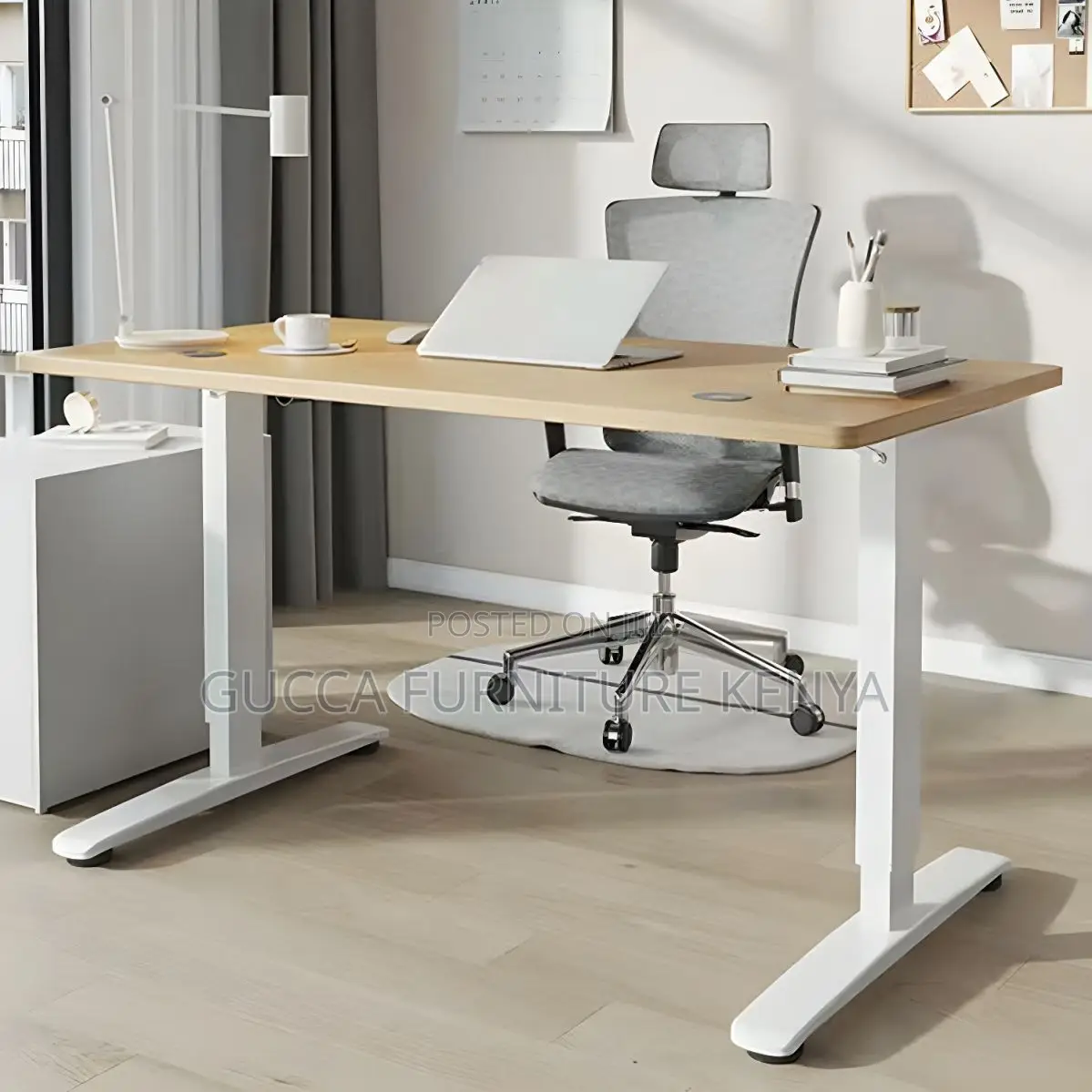 Office Chairs: Modern Style Brown Writing Standing Desk