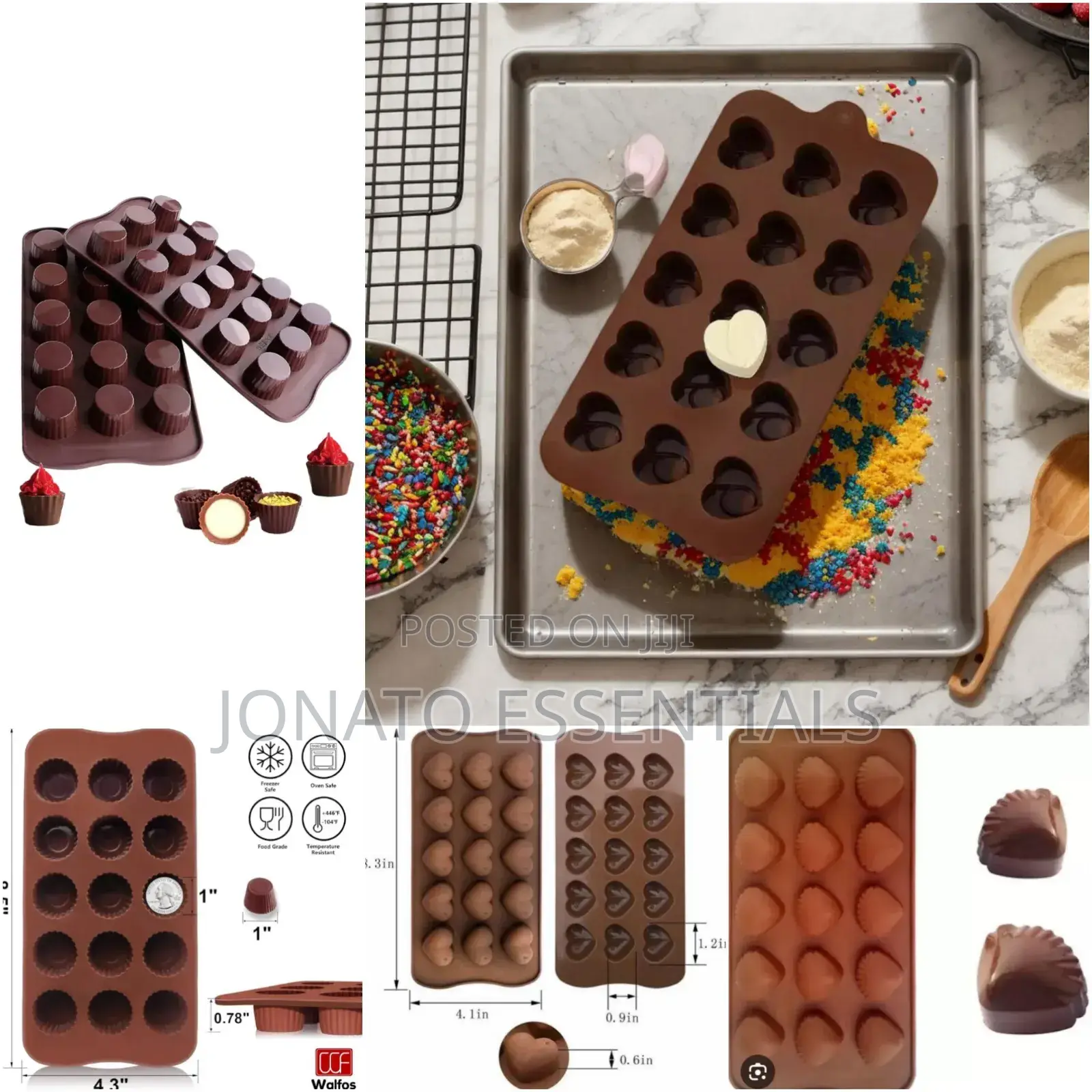 15 Slot Silicone Chocolate Mould, Mold