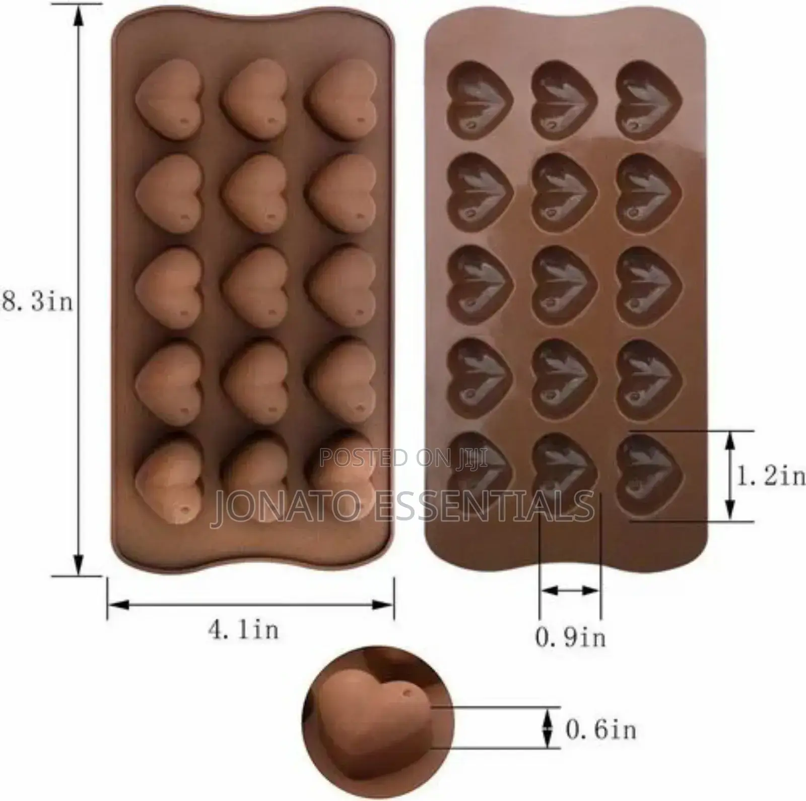 15 Slot Silicone Chocolate Mould, Mold
