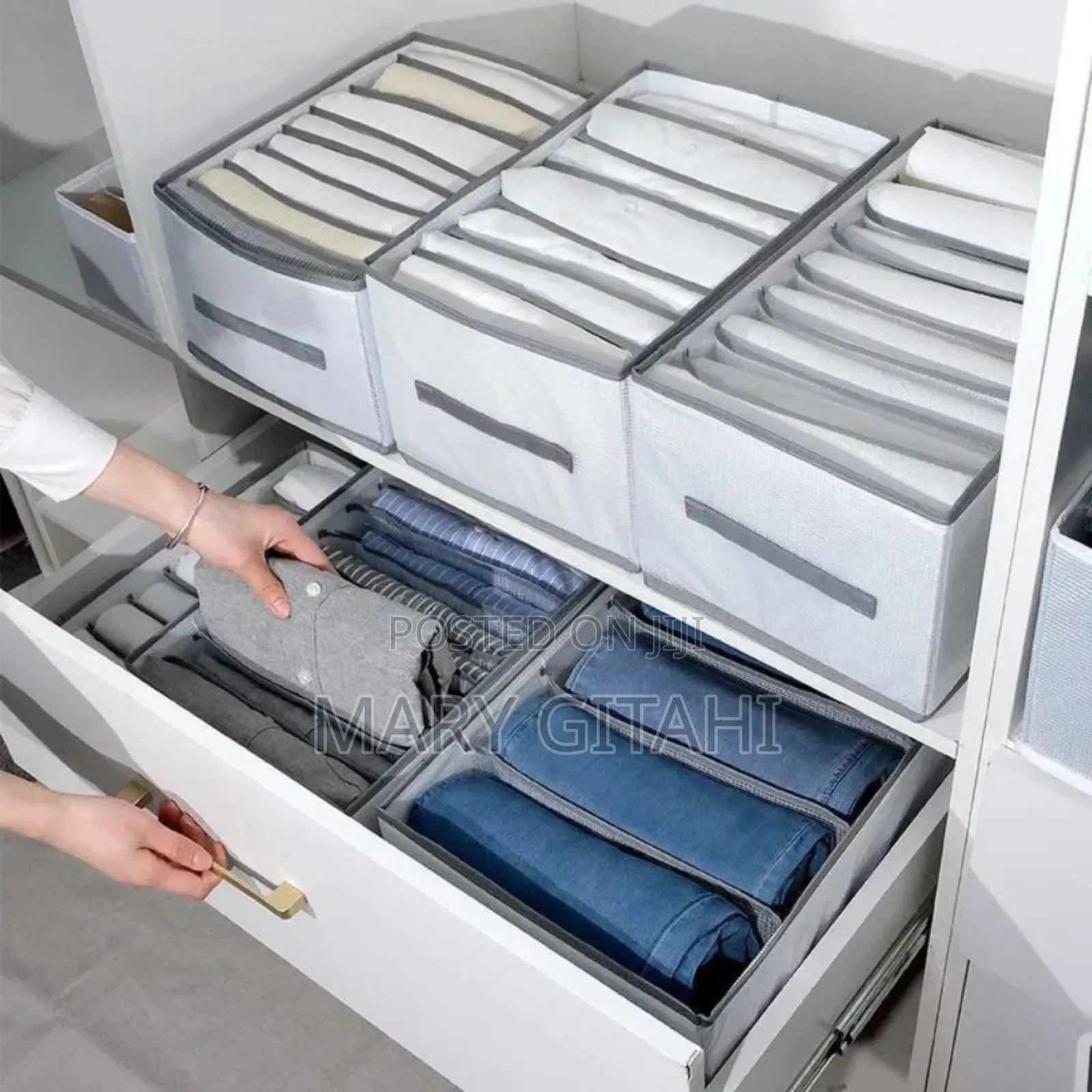 8 Grid Jeans Compartment Storage Box /Mesh Separation