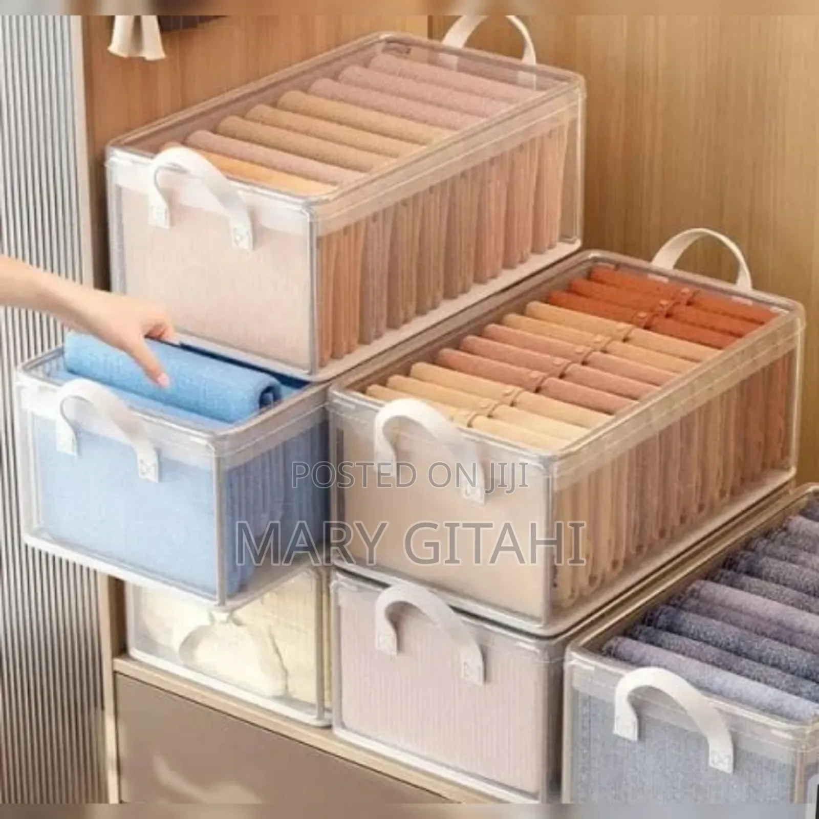 Thick Transparent Fabric Closet Organizer