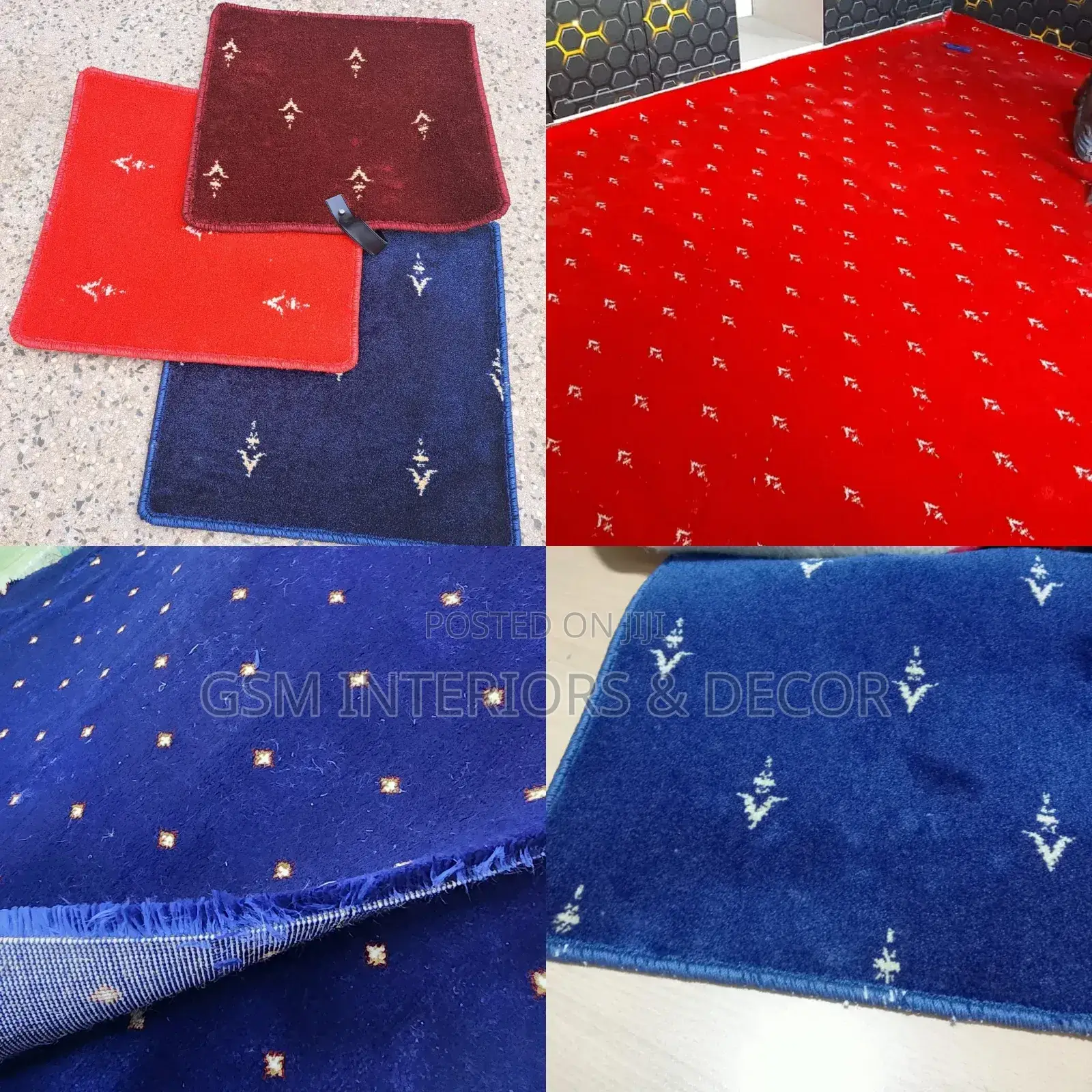 Executive Wall to Wall Carpets Blue and Red