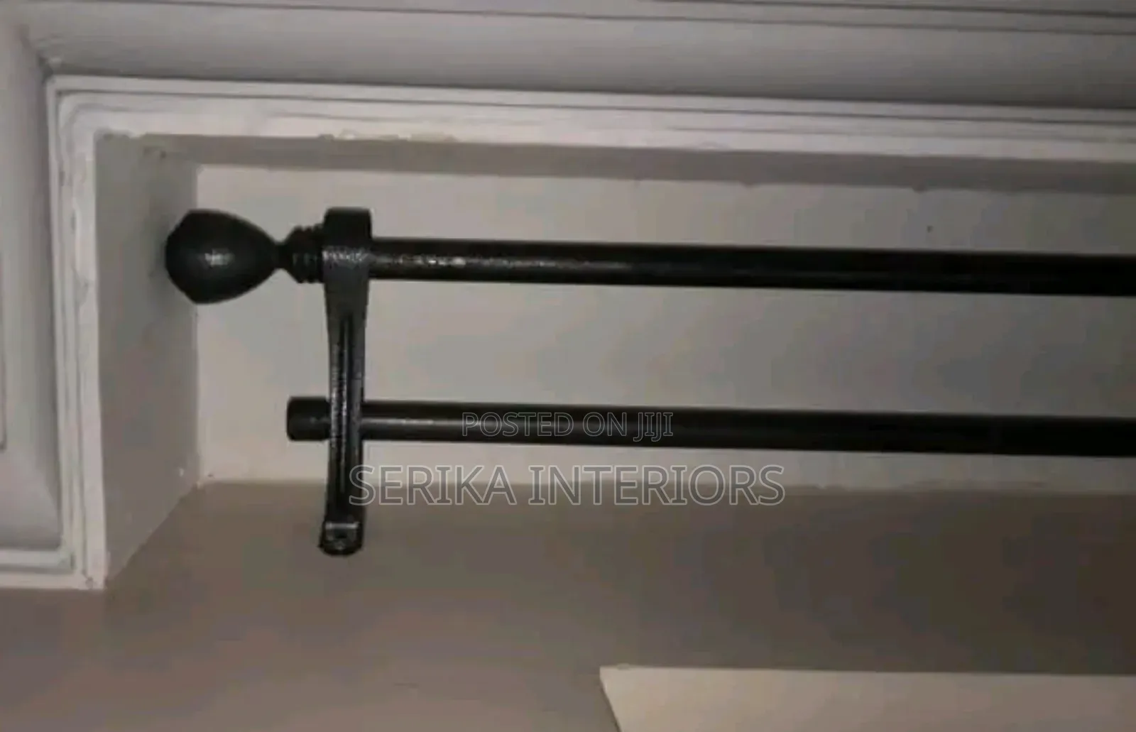 Double Jua Kali Curtain Rods