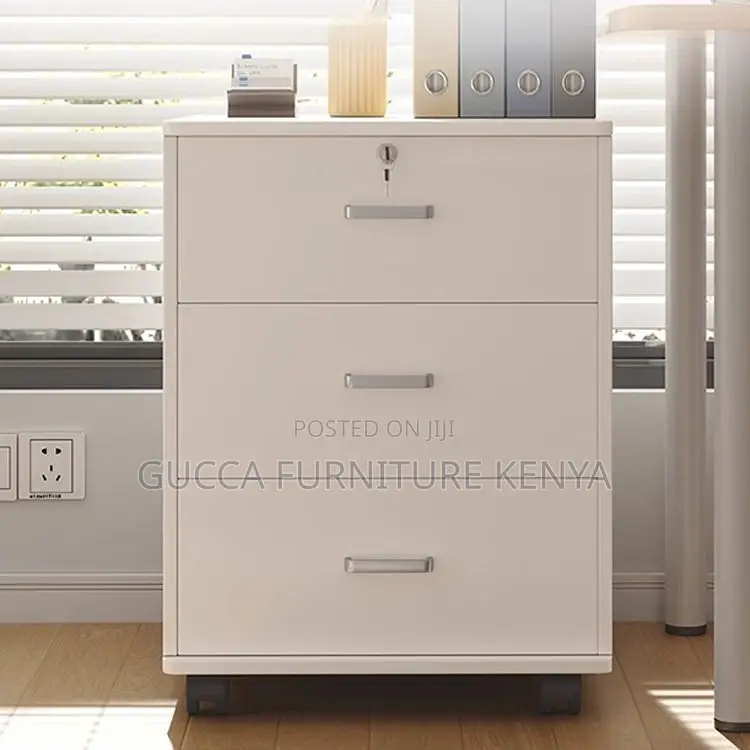 Cabinets:3 Drawer Pedestal Contemporary Wood File Cabinet