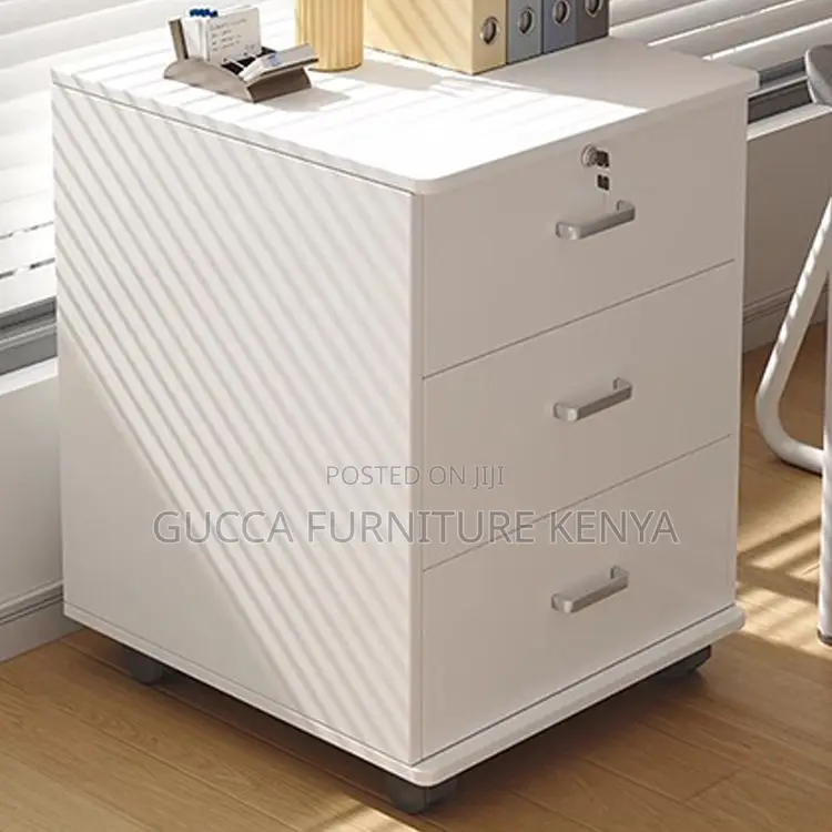 Cabinets:3 Drawer Pedestal Contemporary Wood File Cabinet
