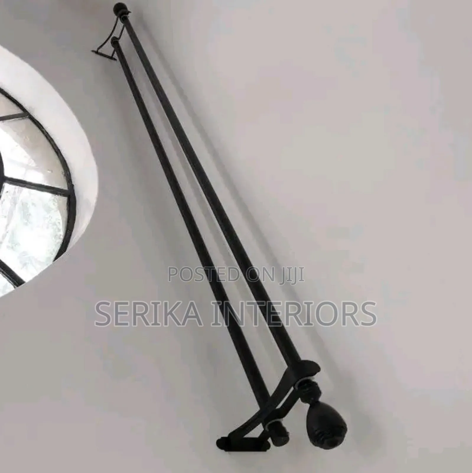 Jua Kali Curtain Rods Black Coated