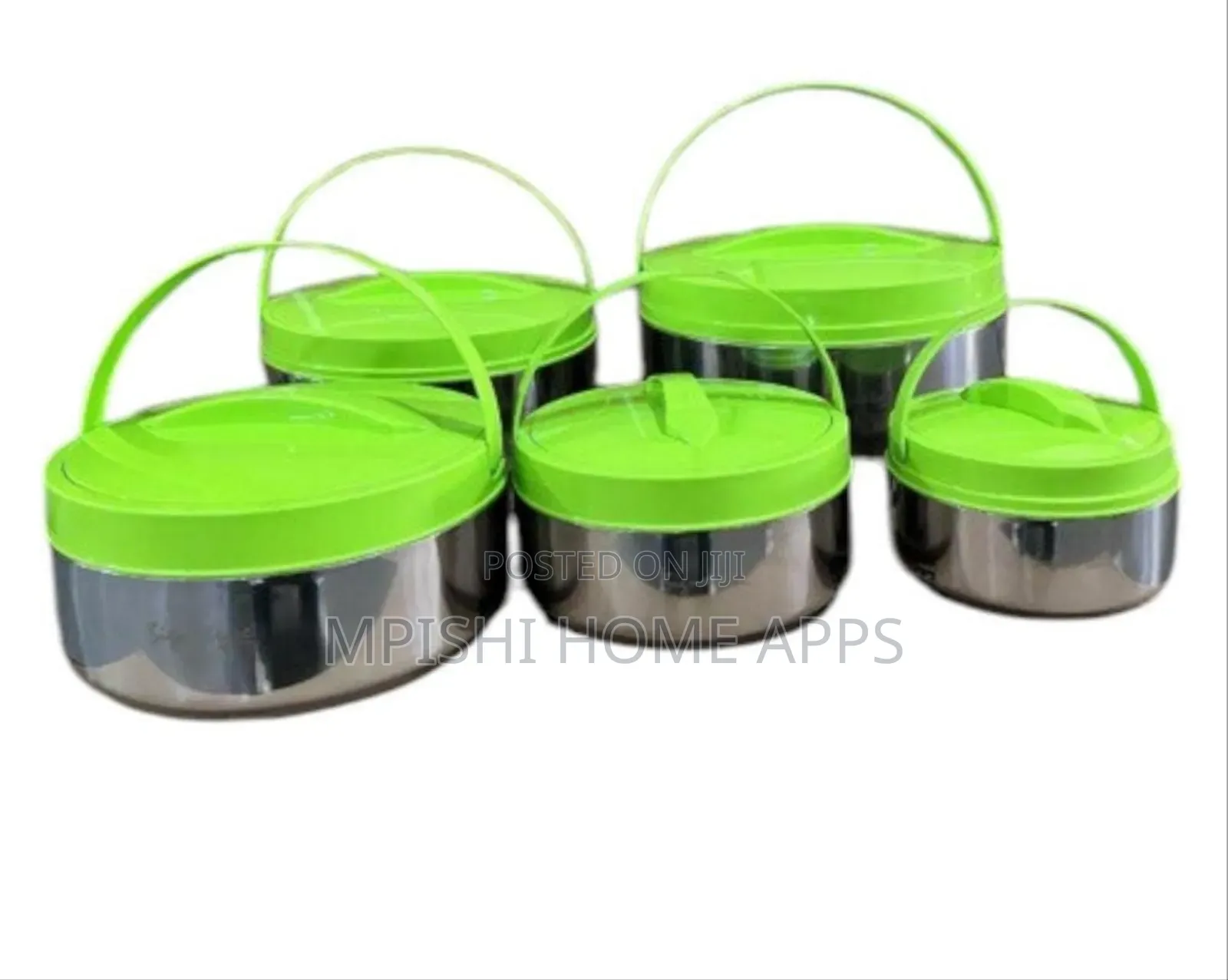 5 PCS Stainless Steel VEGAS Hotpots With Plastic Lids