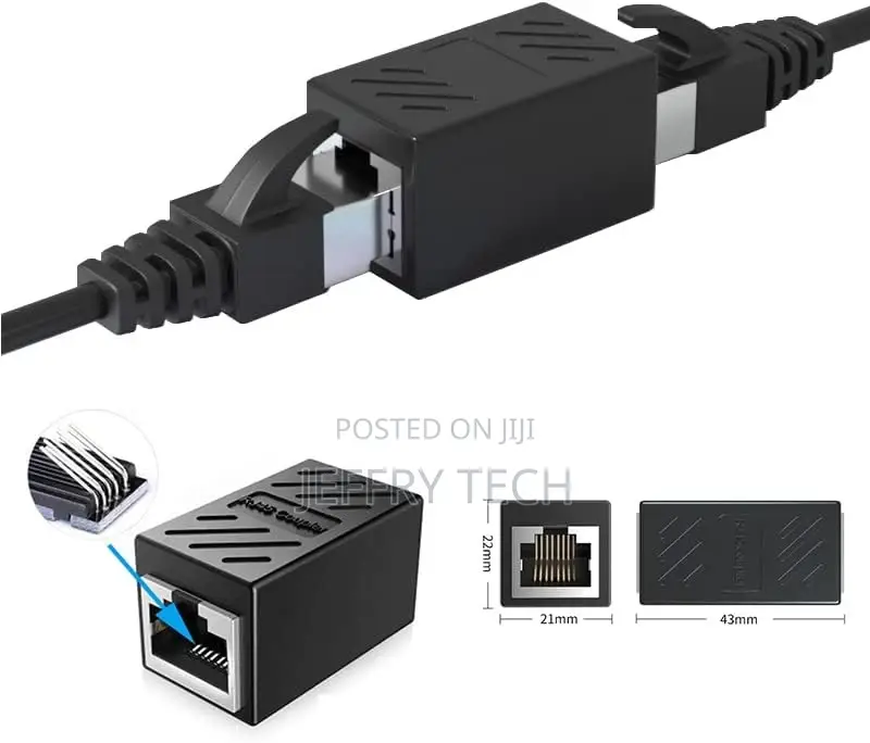 Zonic Connector Network Lan Rj45 Female to Female Cat5/6/7 -