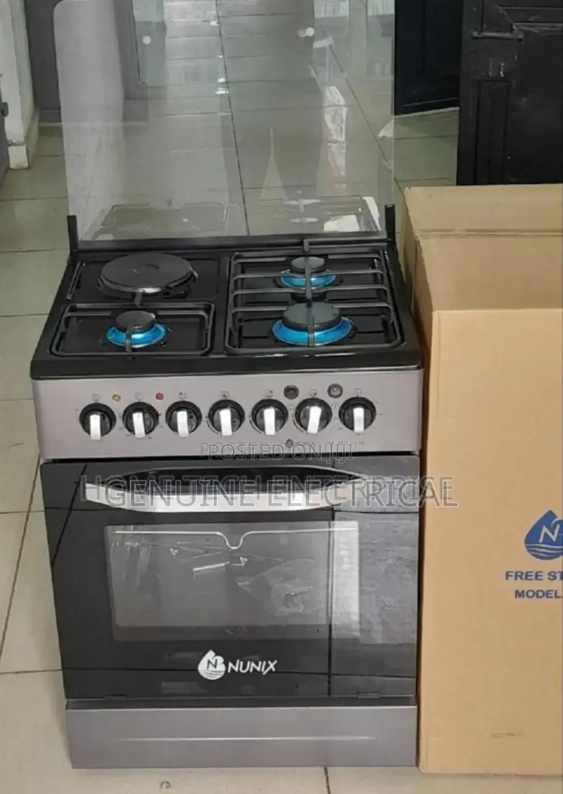 Nunix 60 by 60 Standing Cooker 3+1