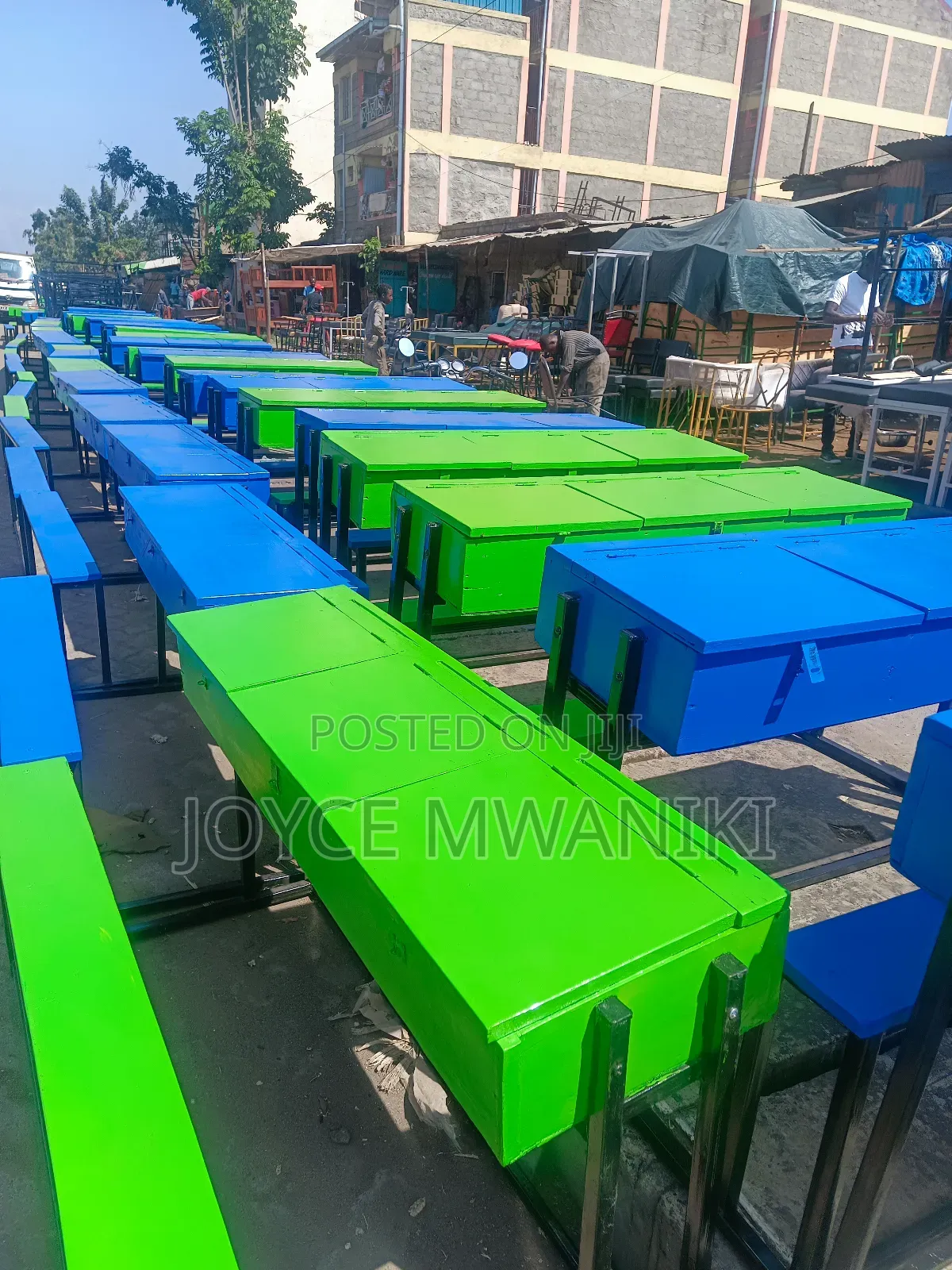 School Desks, 3 Seater, Different Colours 