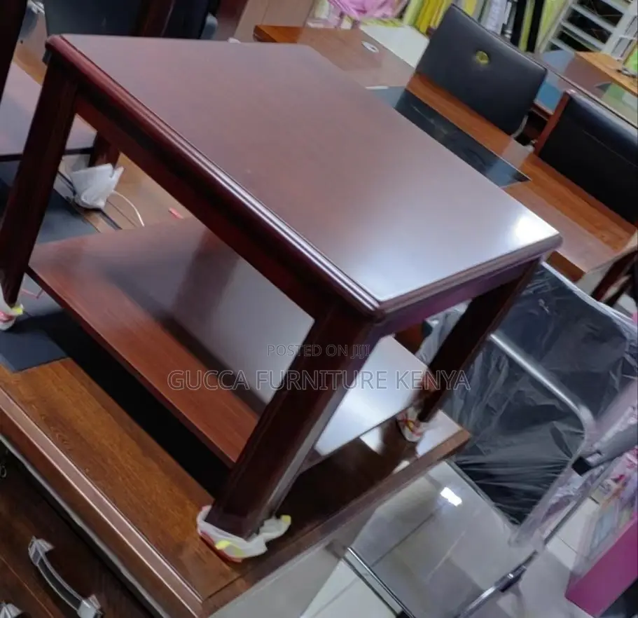 Coffee Tables: Brown Solid Mahogany Office Coffee Table