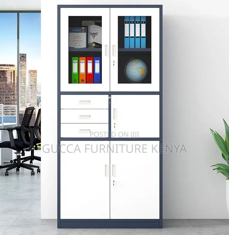 Cabinets:Secure 2-Door Modern Steel File Storage Cabinet