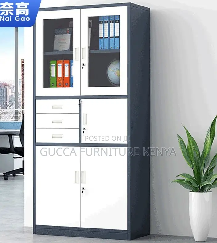 Cabinets:Secure 2-Door Modern Steel File Storage Cabinet