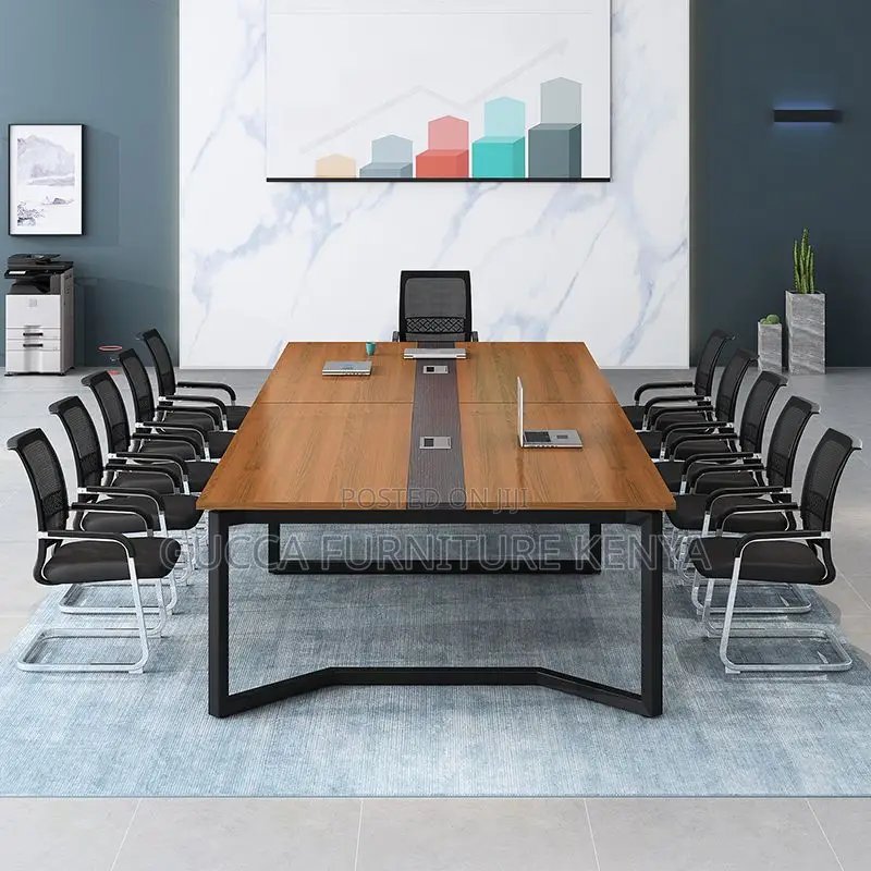 Boardroom Table:240cm Executive Steel Frame Conference Table