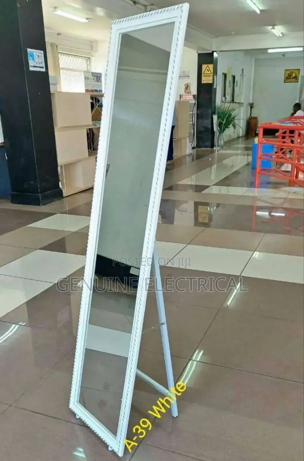 Durable White Executive Dressing Mirror