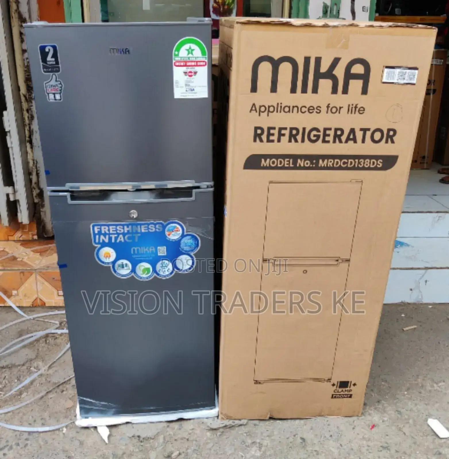 Mika Fridge Double Door 138litres Defrost Refrigerator