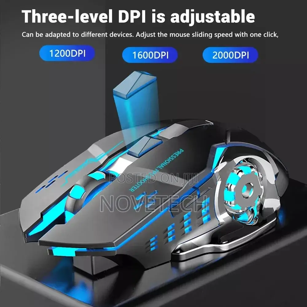 Wireless Gaming Mouse Rechargeable Bluetooth USB Mechanical