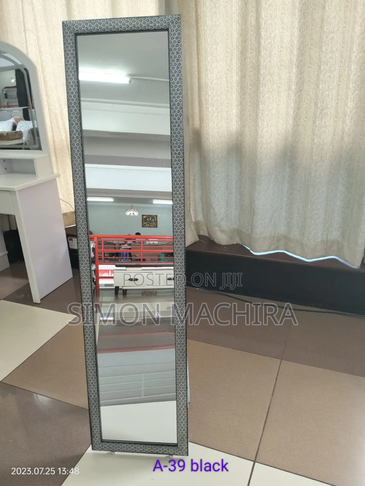 Executive Black Dressing Mirror