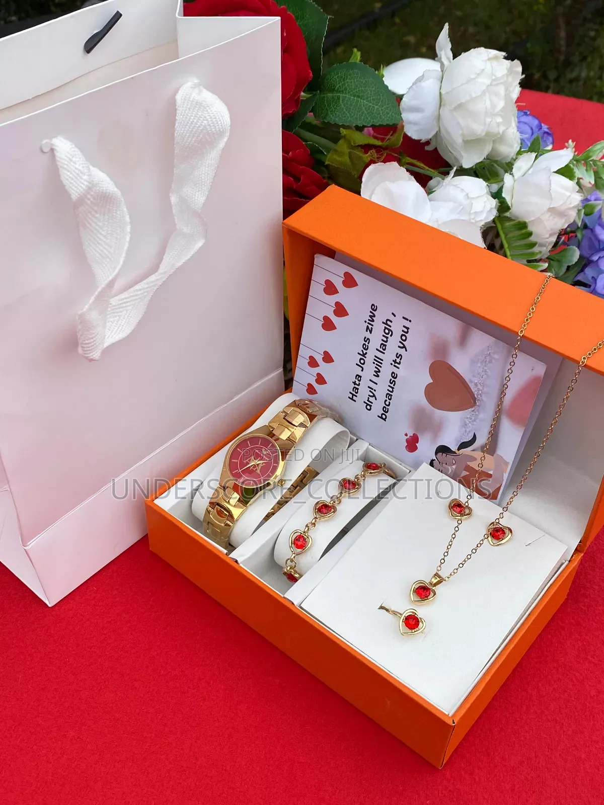 Red/Gold Jewelry Gift Box for Valentine's
