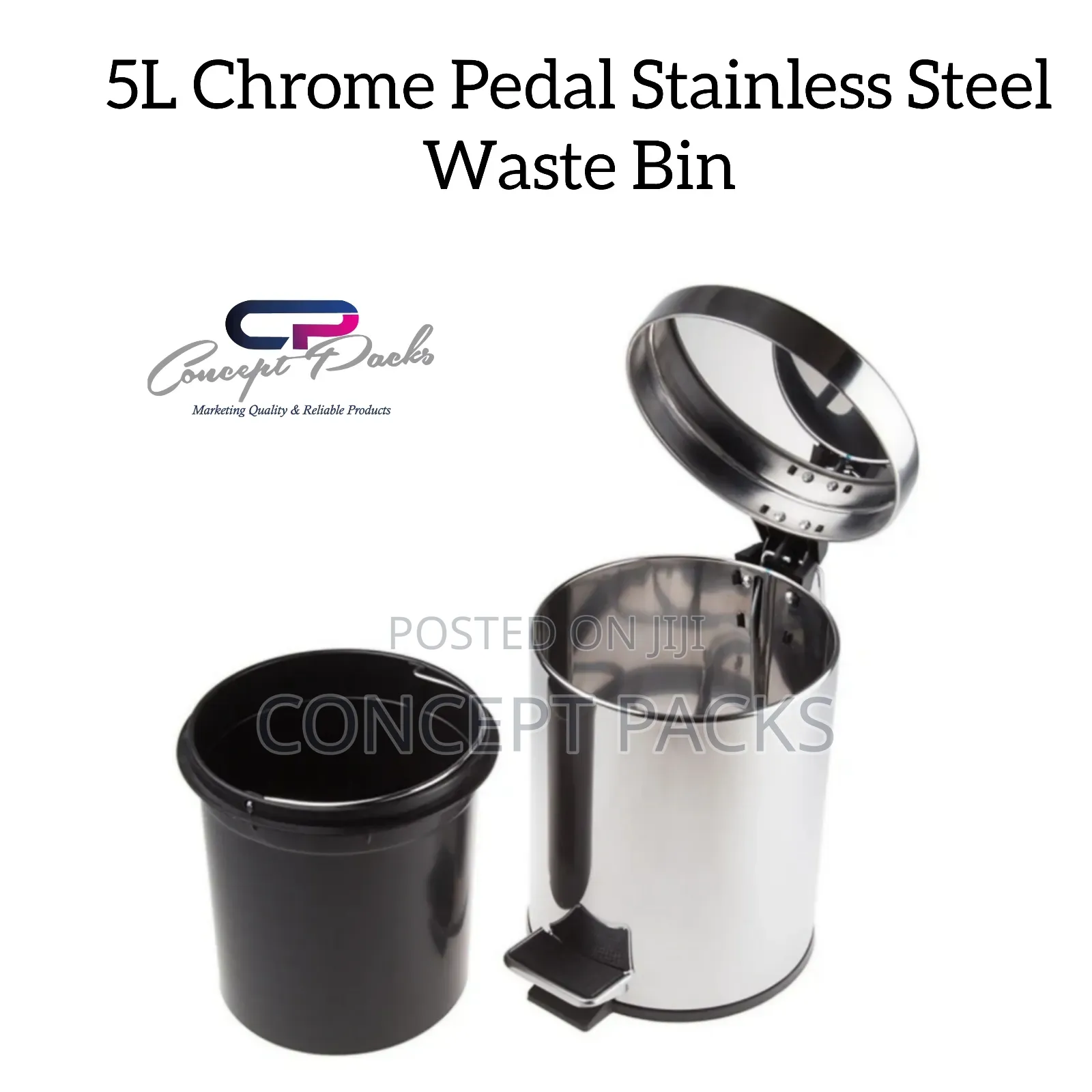 5l Stainless Mini Garbage Can With Foot Pedal
