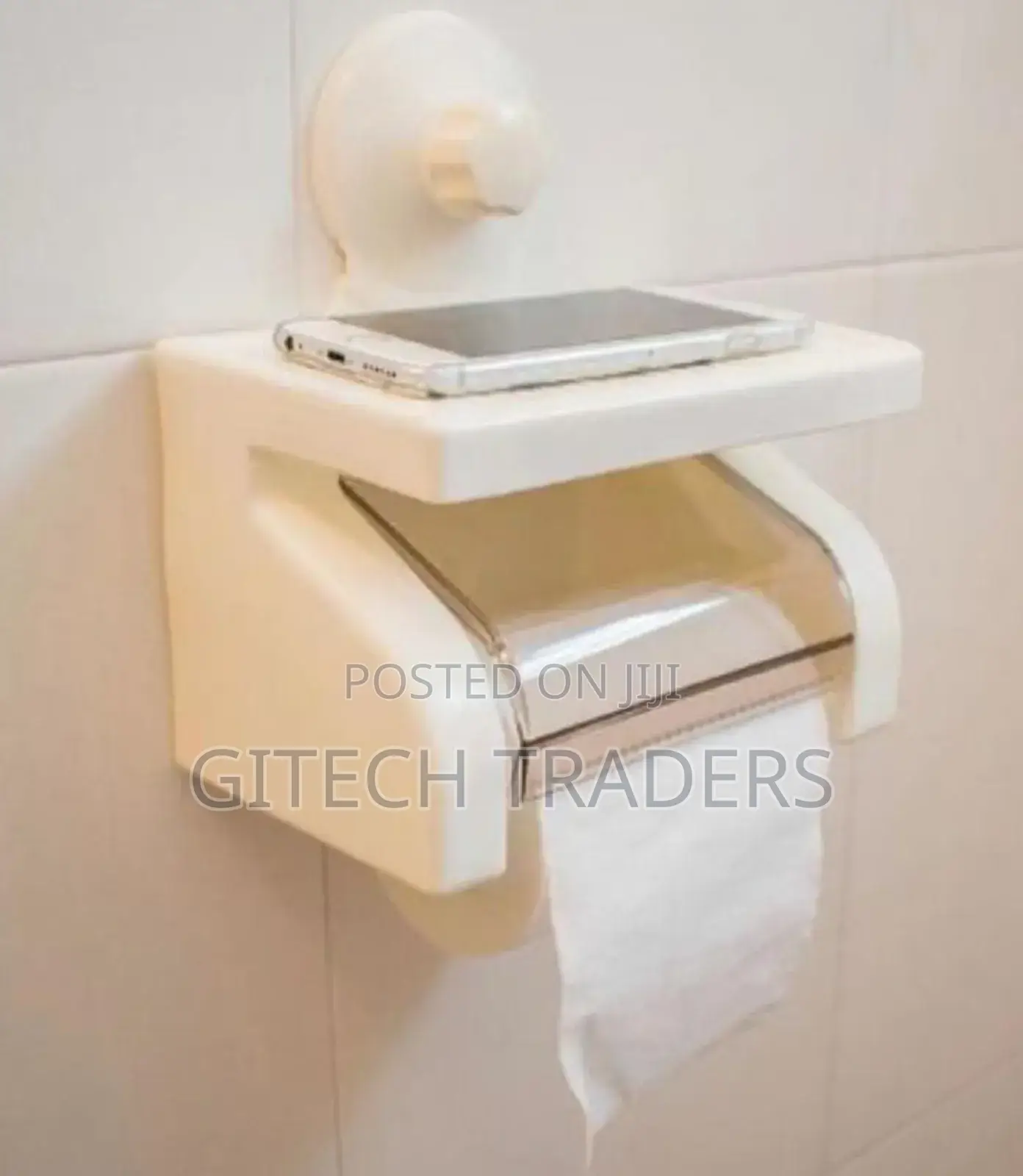 * White Classy Tissue Holder, Waterproof