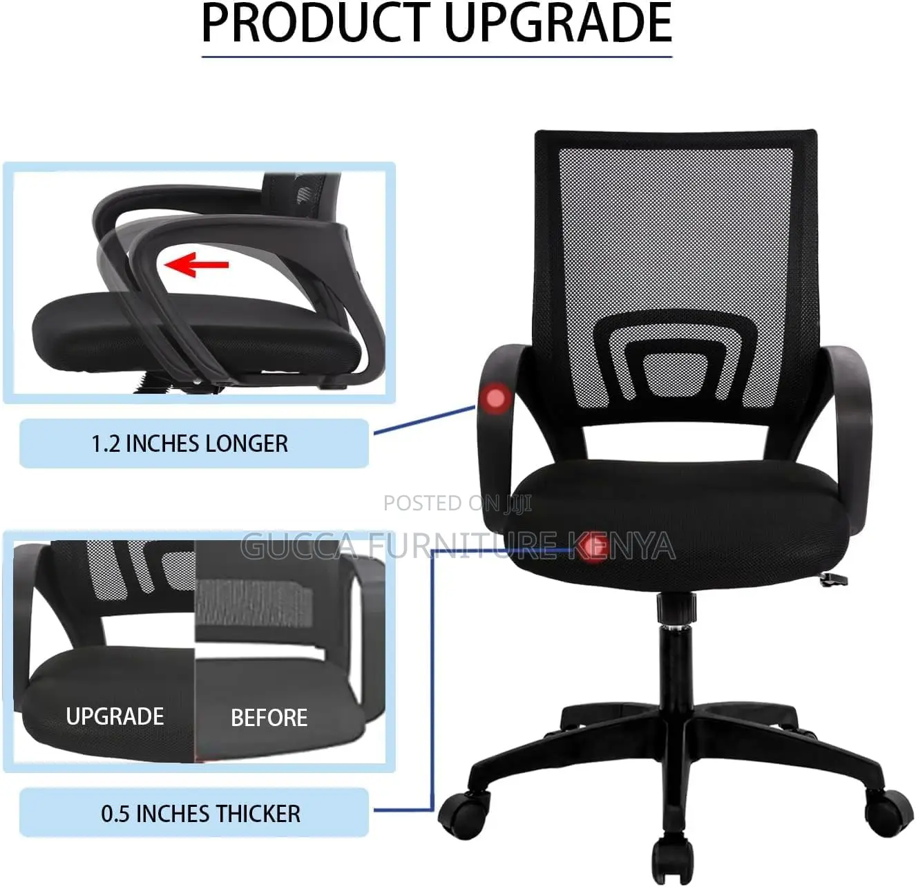 Office Chairs:Mesh Rolling Swivel Chair for Home Office