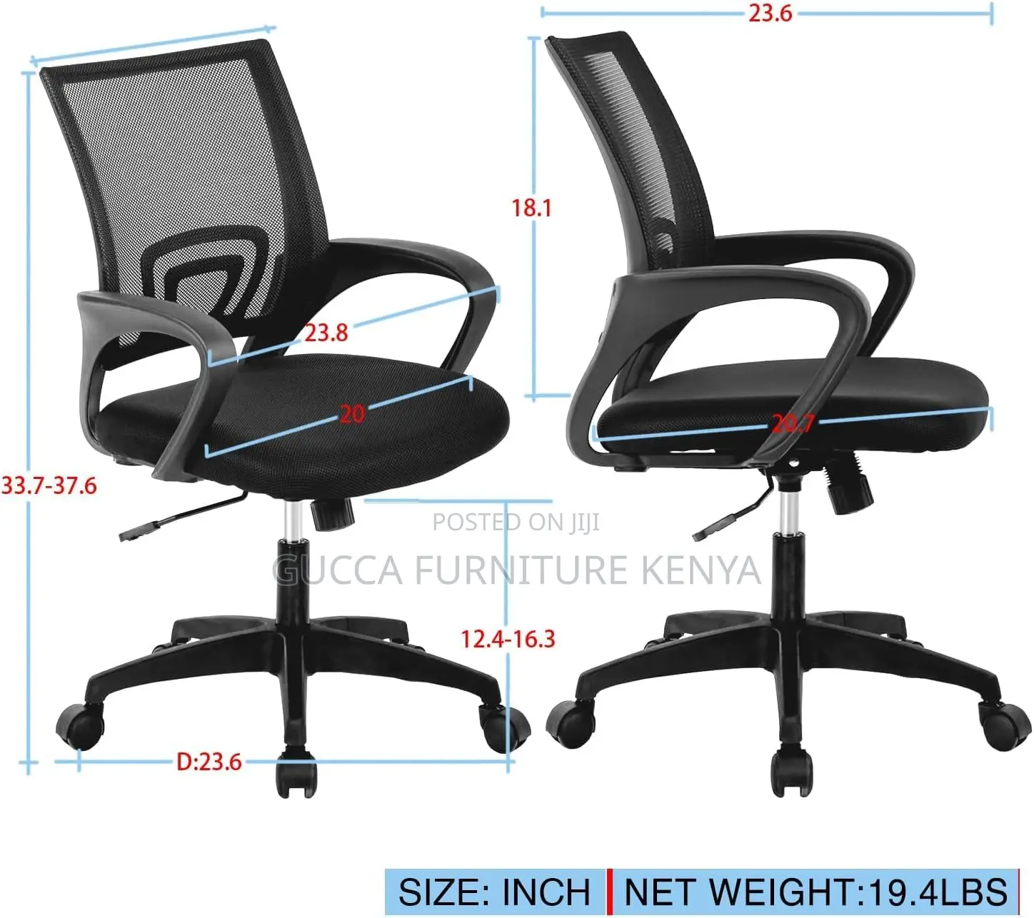 Office Chairs:Mesh Rolling Swivel Chair for Home Office