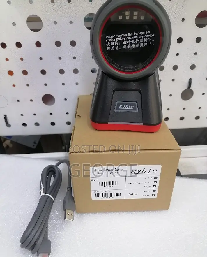 Effortless XB-8602 2D Desktop Table Mount Barcode Scanner