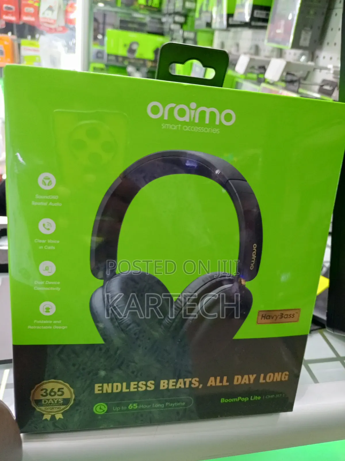 Oraimo Boompop Lite Ohp-317 65hrs Headphone